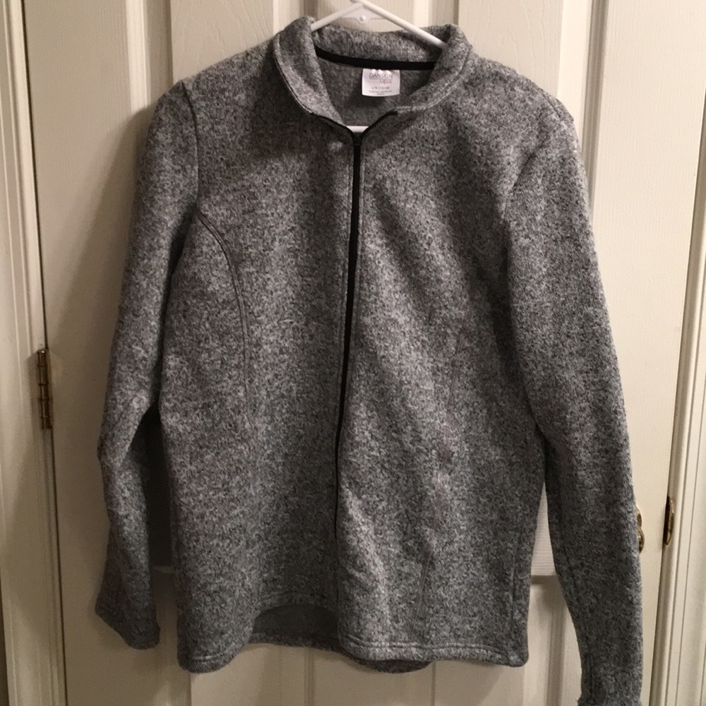 Heather Gray fleece workout zip up jacket